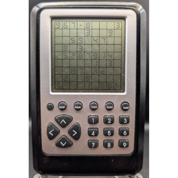 Electronic Sudoku Handheld Game – Works – Portable Puzzle Machine - Picture 2 of 3